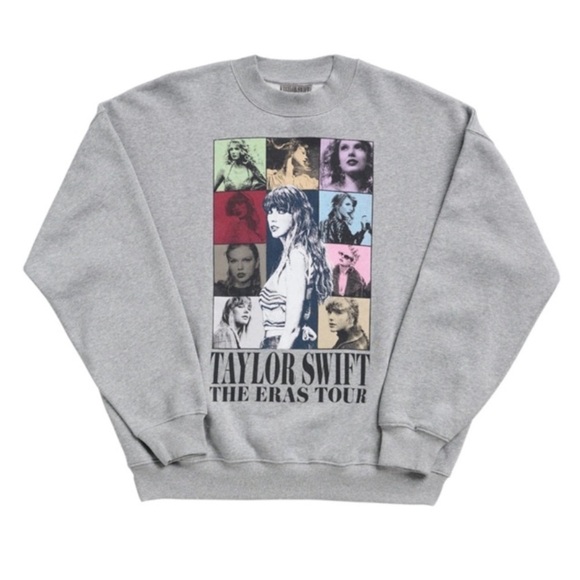 Taylor Swift Sweaters - Taylor Swift Eras Tour Crew Neck Sweatshirt Gray L Official Merch Swiftie Taylor